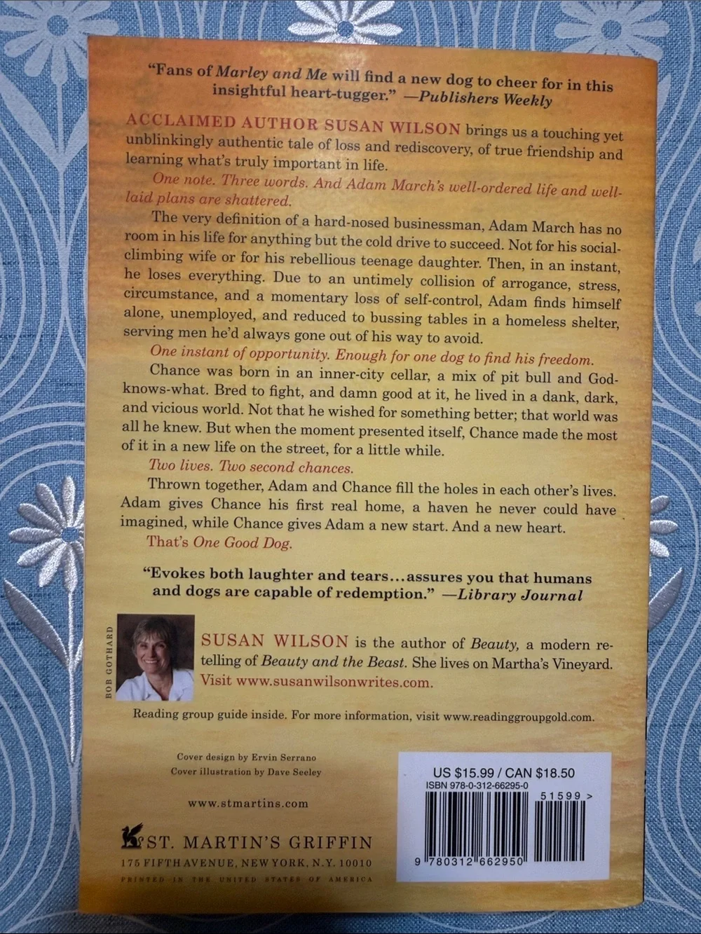Feel good fiction novel: One Good Dog by Susan Wilson